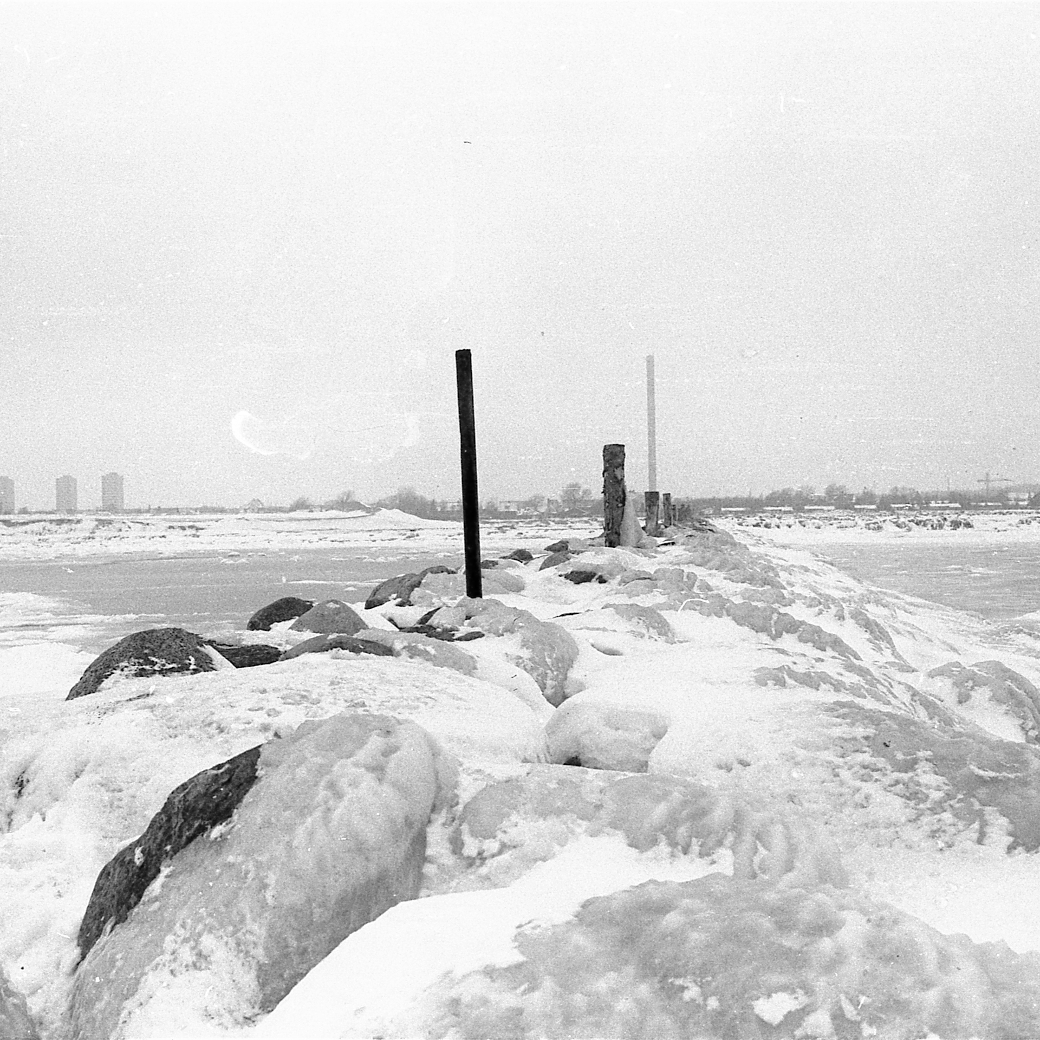 Køge bugt strandpark ved Avedøre vinteren 1979